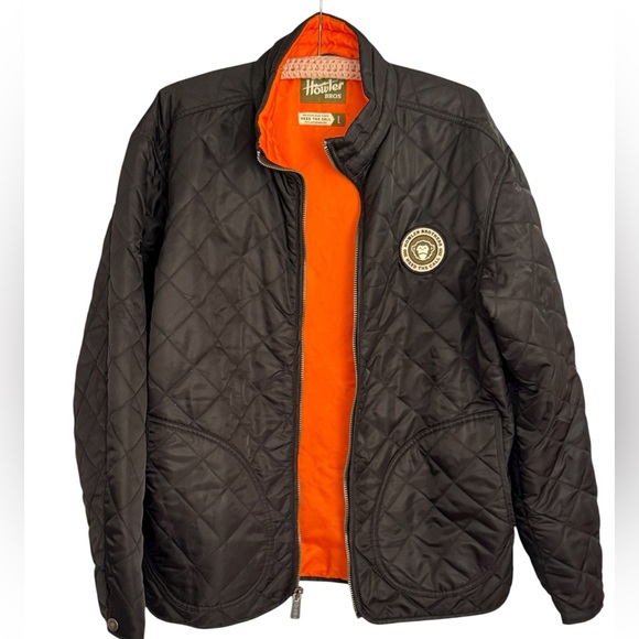 NWOT Howler Bros Brothers Quilted Black Orange Jacket Coat Large L Monkey Great - Picture 1 of 9